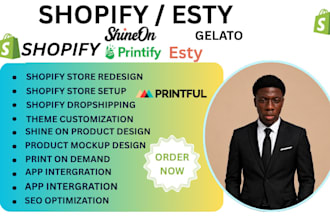 setup etsy shopify print on demand store etsy printify printful print on
