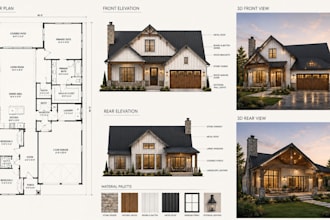 design tiny house, container house, cabin, architectural plan and 3d rendering