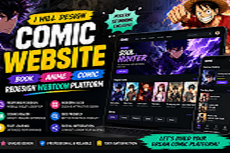 design, redesign, and develop a professional comic website for your comic
