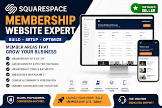 build squarespace membership for online communities, courses and creator