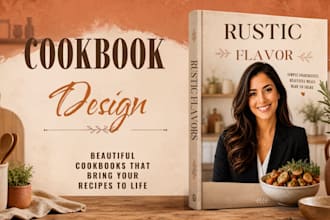 design a professional cookbook, recipe book, cookbook layout and cookbook format
