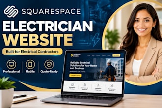 build squarespace electrician website electrical contractor website