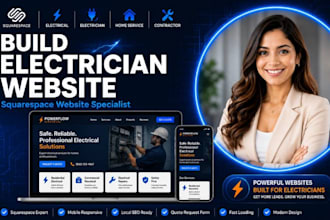 build squarespace electrician website electrical contractor website