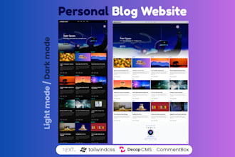 build a modern personal blog website with nextjs