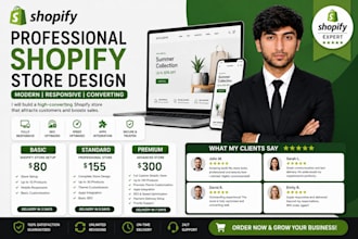 develop a professional shopify store that converts