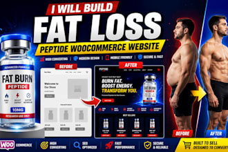 build high converting fat loss weight loss burn fat peptide woocommerce website