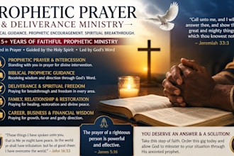 pray with you and provide a prophetic word and guidance for life issues