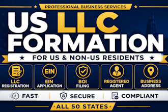 register your US llc get ein boi filing registered agent and compliance support