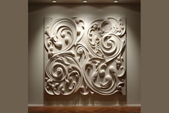 3d wall art decor 3d bas relief 3d wall panel 3d wave sculpture abstract relief