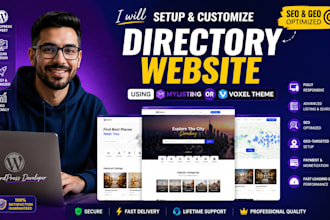 setup customize directory website by mylisting voxel theme