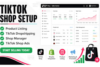 setup tiktok shop, tiktok dropshipping, tiktok shop manager, product listing ads