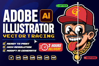manual vector tracing, redraw your logo in adobe illustrator
