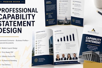 design a professional capability statement and business profile