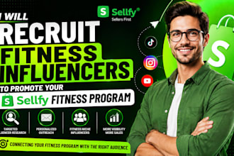 recruit fitness influencers to promote your sellfy fitness program