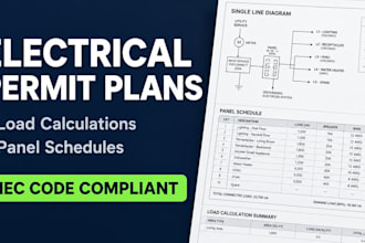 design residential single line diagram panel schedule and load calculation