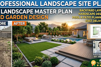 design professional landscape site plans and 3d backyard garden layouts
