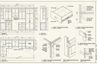do custom cabinet millwork shop drawings and joinery fabrication plans