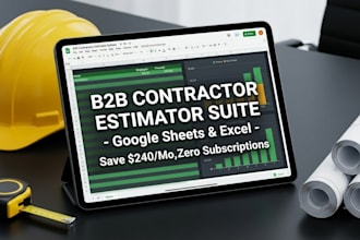 design b2b contractor estimator and pricing calculator excel google sheets