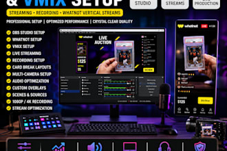 configure obs studio for streaming, recording, whatnot and vmix