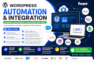 integrate zoho CRM API integration zapier automation wordpress crm api website