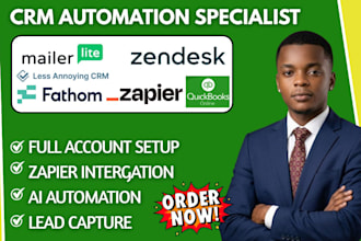 mailerlite less annoying CRM quickbooks online fathom zendesk zapier integration