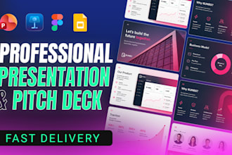 design a professional pitch deck and presentation