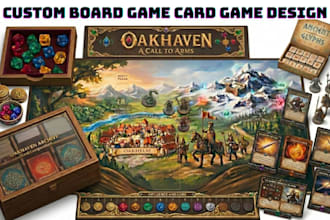 design custom board game card game frame design, card box tarot cards game art