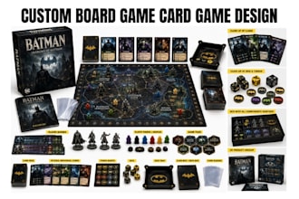 design custom board game, card game design tabletop game board game development