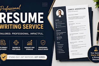 write a professional ats friendly resume CV and cover letter