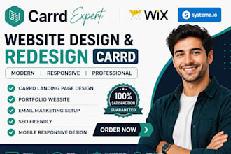 redesign carrd landing page, design carrd website, co carrd portfolio website