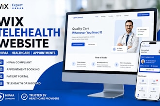 create hipaa compliant telehealth wix wig store, spa website healthcare website