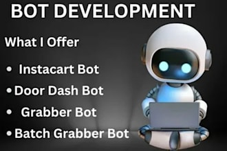 create amazon flex bot, instacart bot, doordash bot spark driver bot uber bot