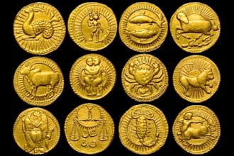 design a custom zodiac coin astrology medallion bas relief stl for printing