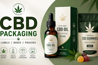 cbd label design, cbd oil label, bottle label, cannabis, box packaging design