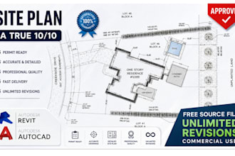 draw site plan, plot plan and permit drawing for building permit approval