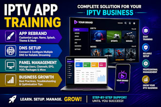 train you iptv app rebrand dns set up and panel management