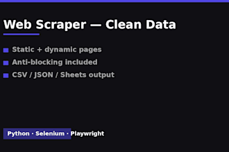 create python web scraper for data extraction