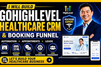 build gohighlevel healthcare website and booking funnel