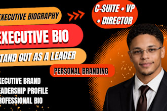 write an executive biography bio and leadership brand story