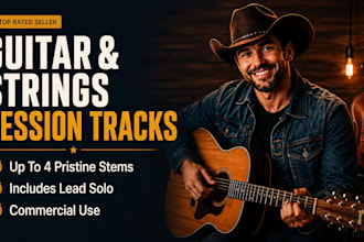 record strings or acoustic country guitar session tracks for songs and covers