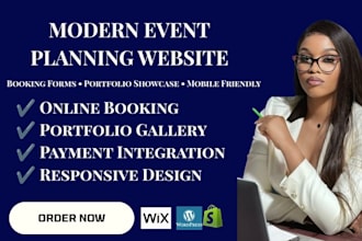 build a modern event tribute photography website for marketing PR and bookings