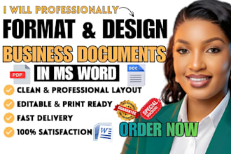 format and design business document in microsoft word