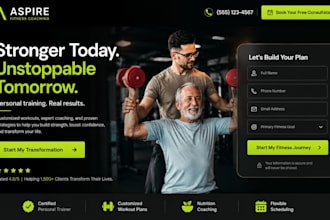 build health and fitness website gym, fitness website fitness trainer website