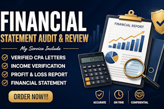 prepare CPA letter, CPA comfort letter, CPA mortgage letter, financial statement