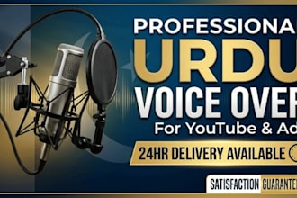 record a professional male urdu voice over for youtube videos