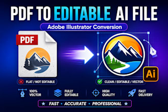 convert PDF to editable adobe illustrator ai file