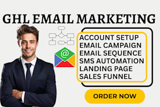 do gohighlevel email campaign ghl email sequence sms workflow email marketing va