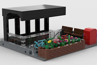 design a custom lego moc houses, cars, bikes and sets with PDF instructions