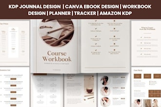 do kdp journal design, canva ebook design, workbook, ebook design for amazon KDP