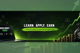 design a professional youtube banner and channel art